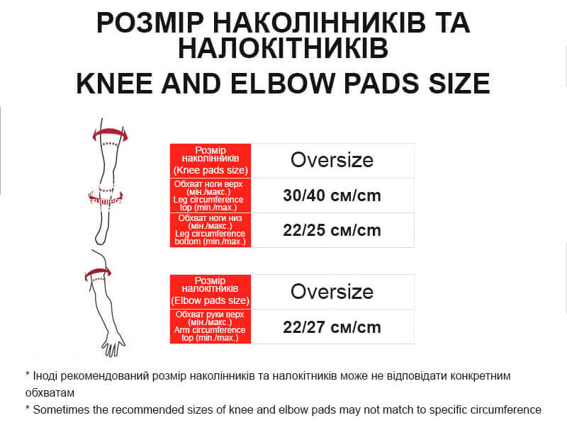 Наколенники с налокотниками защитные TT AGRO MOTO D04, Oversize, к-т: 4 шт.