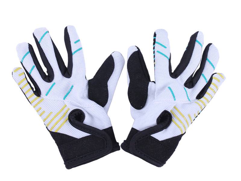 Моторукавички ZS04 TT AGRO MOTO (чорний з жовтим, блакитним, дитячі, size S)