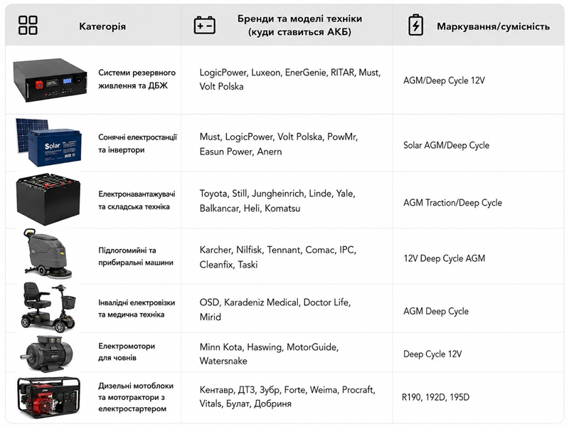 Аккумулятор тяговый TTG 68AH 12V 229х138х216.5 мм