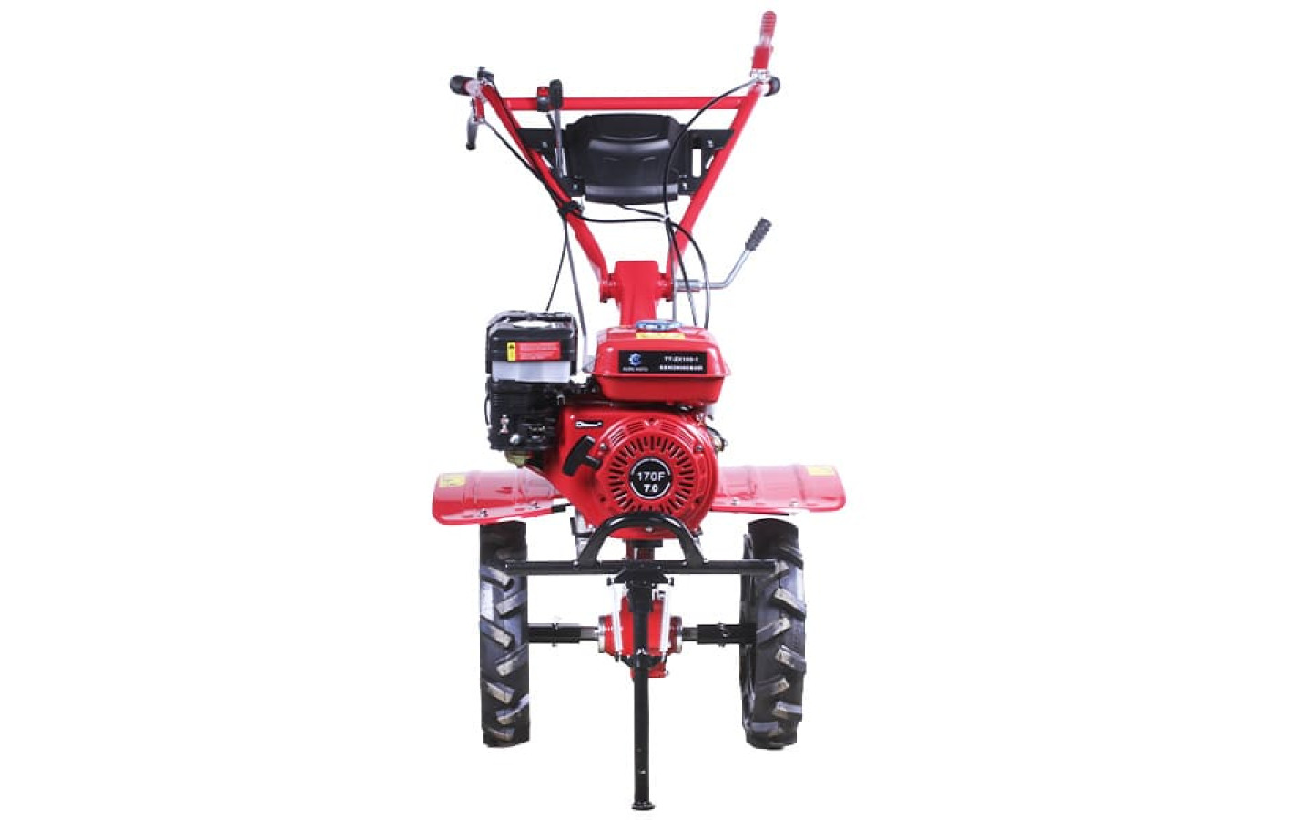 Мотоблок TT AGRO MOTO TT-ZX100-1 (редуктор) на бензиновий двигун 170F (7 л.с.), безповітряне колесо 4,00×8