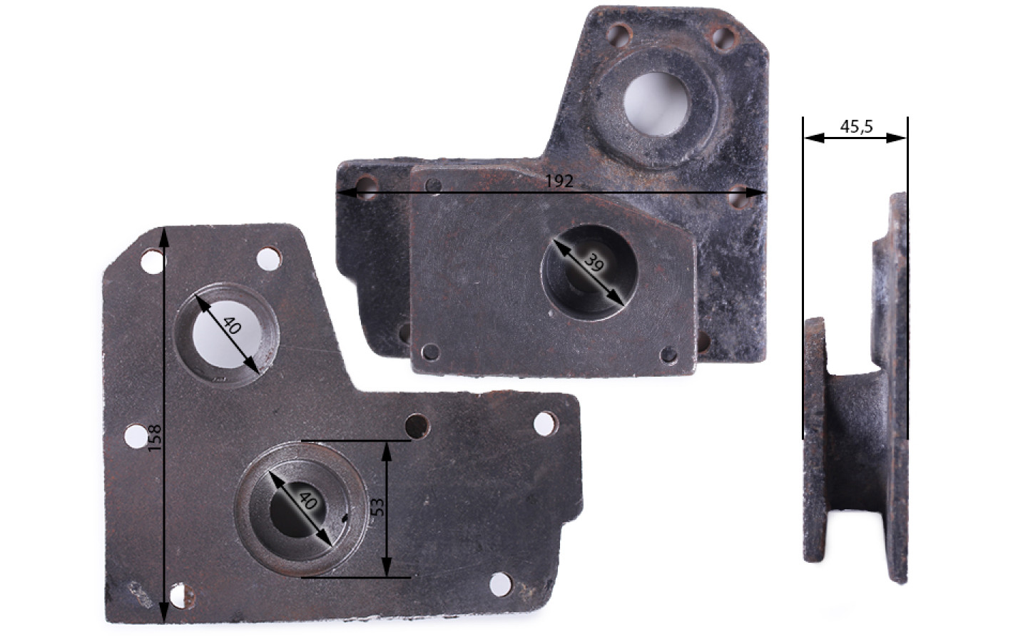 Плита крепления гидронасоса на мототрактор (под 3 болта) - MT