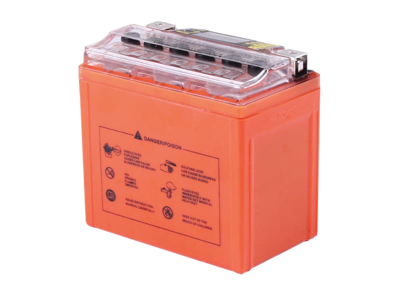 Аккумулятор гелевый TT AGRO MOTO 5АH-YTX5L-BS, оранжевый, 113х70х106 мм, с дисплеем
