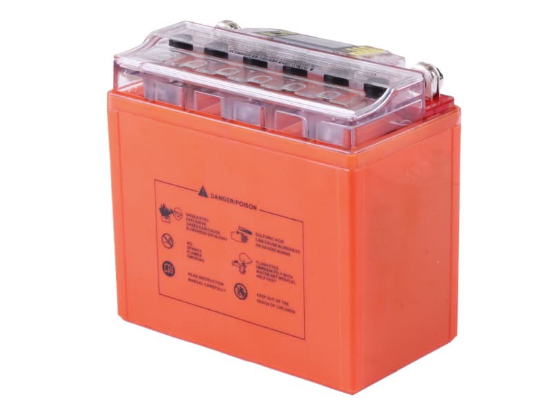 Аккумулятор гелевый TT AGRO MOTO 12N7-BS 7АH на мотоцикл, 137х76х128 мм, оранжевый, с дисплеем