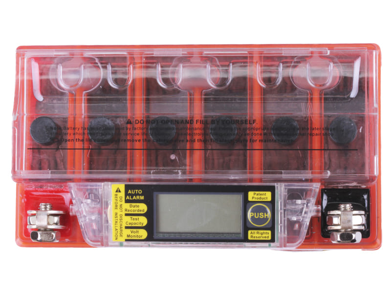 Аккумулятор гелевый TT AGRO MOTO 12N7-BS 7АH на мотоцикл, 137х76х128 мм, оранжевый, с дисплеем
