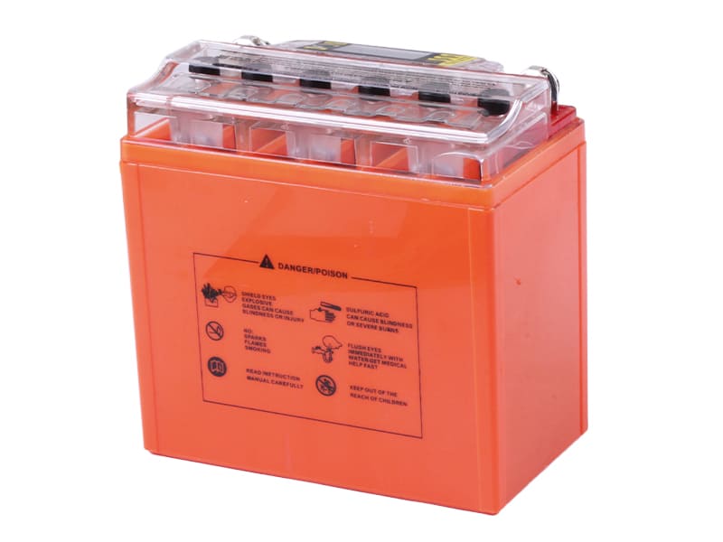 Аккумулятор гелевый TT AGRO MOTO YB9-BS 9АH, 137х76х134 мм, оранжевый, с дисплеем