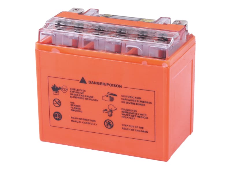 Аккумулятор гелевый TT AGRO MOTO YTX12-BS 12(10)АH, 150х87х130 мм, оранжевый, с дисплеем