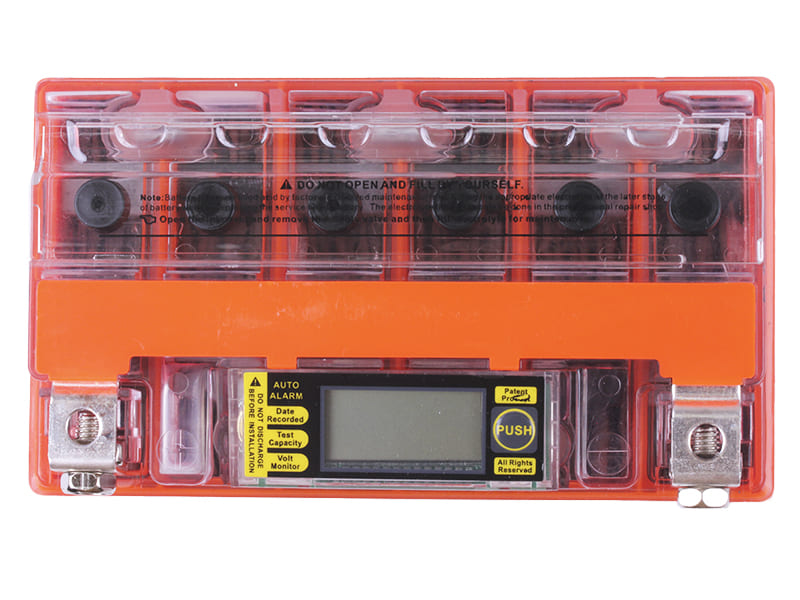 Аккумулятор гелевый TT AGRO MOTO YTX12-BS 12(10)АH, 150х87х130 мм, оранжевый, с дисплеем