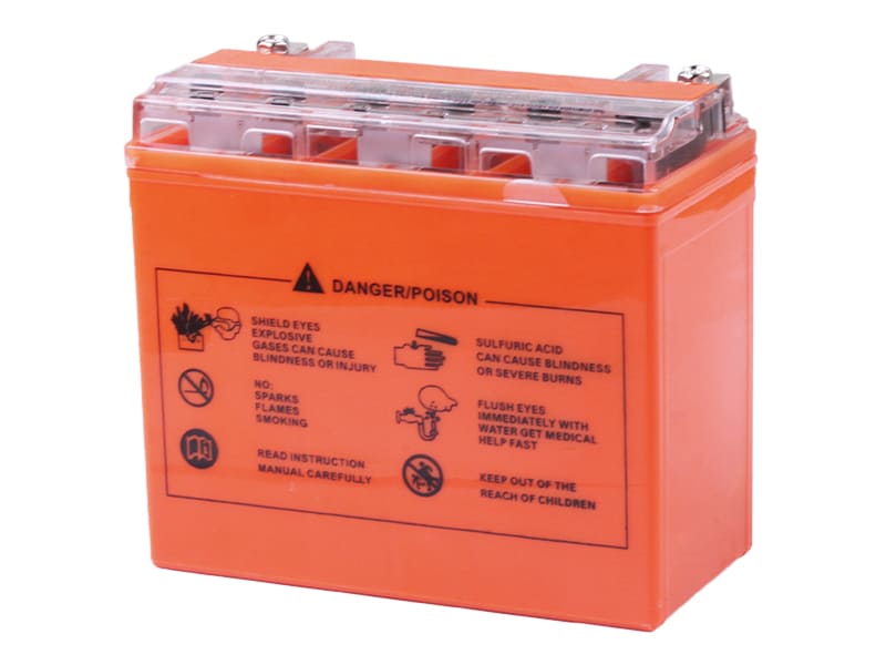 Аккумулятор гелевый TT AGRO MOTO YT20L-BS 18АH, 177х88х155 мм, оранжевый, с дисплеем