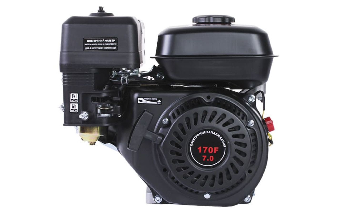 Двигун 170F - бензин (під шпонку діаметр 19 мм) (7 л.с.) - TT