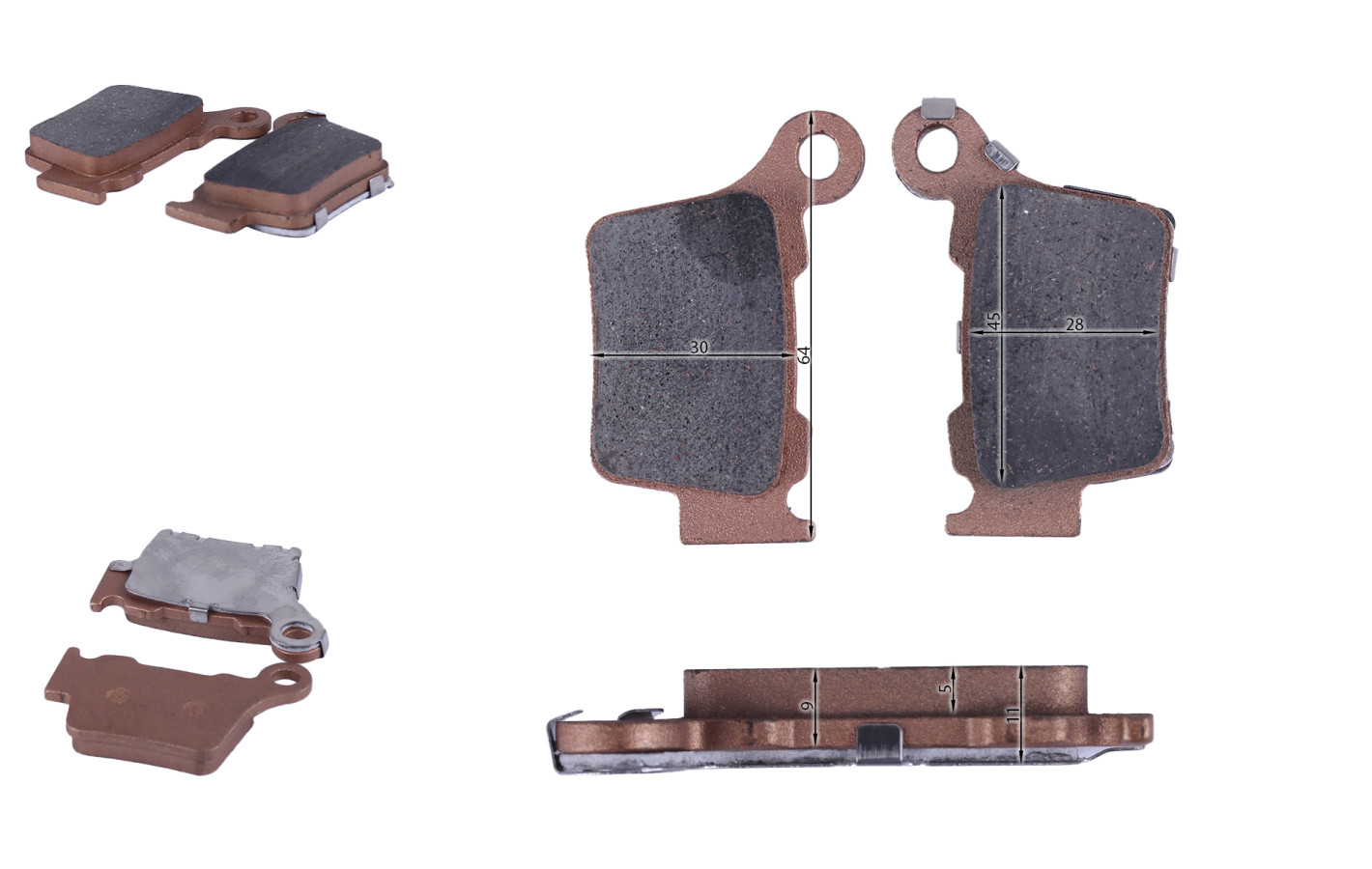 Суппорт задний с тормозными колодками СV 300