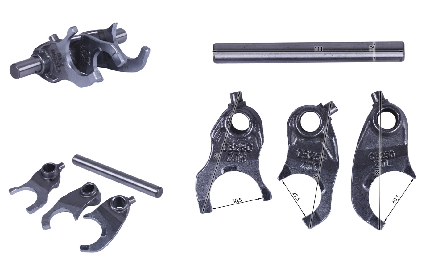 Вал КПП + вилки 3 шт (ZS174MN-5) - CB300