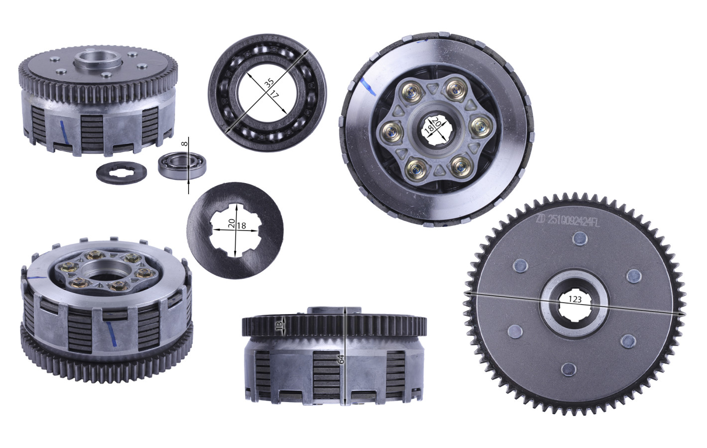 Зчеплення+кошик+вал вичавлювання зчеплення (ZS174MN-5) - CB300