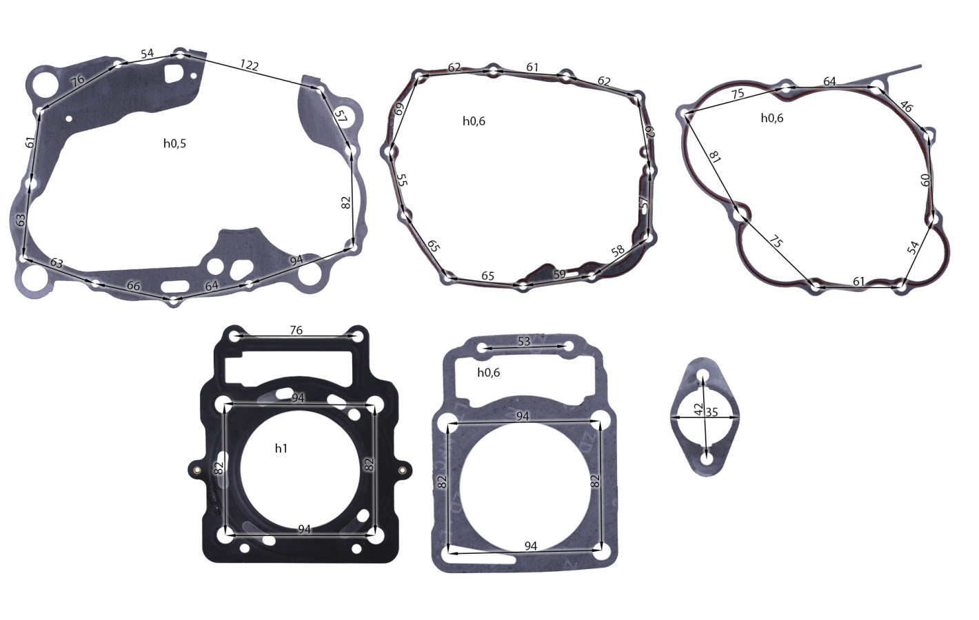 Прокладки двигуна комплект (ZS174MN-5) - CB300