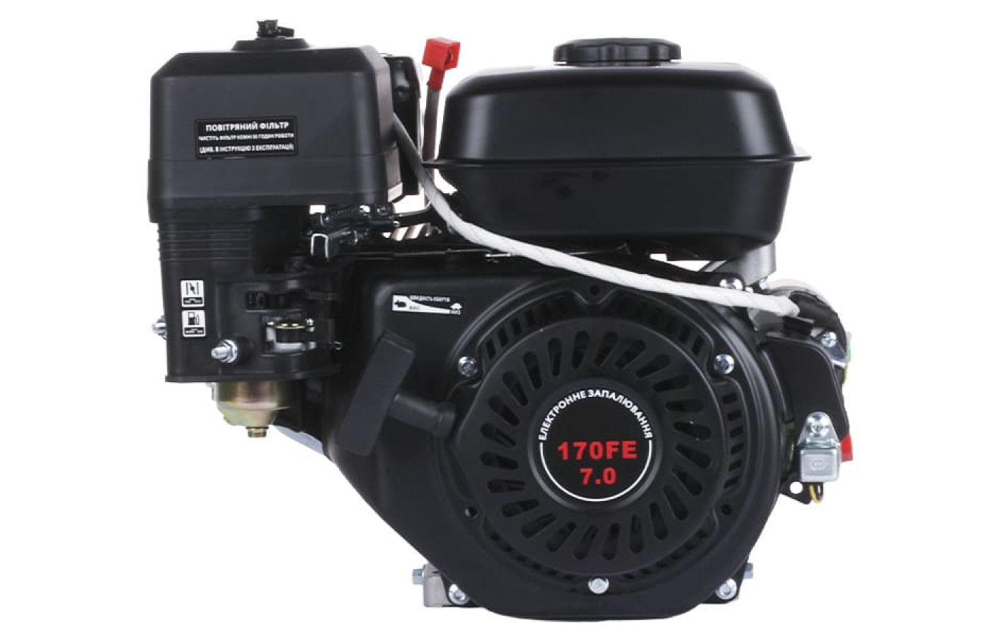 Двигун 170FE - бензин (під шліци діаметр 20 мм) (7 л.с.) з електростартером ТТ