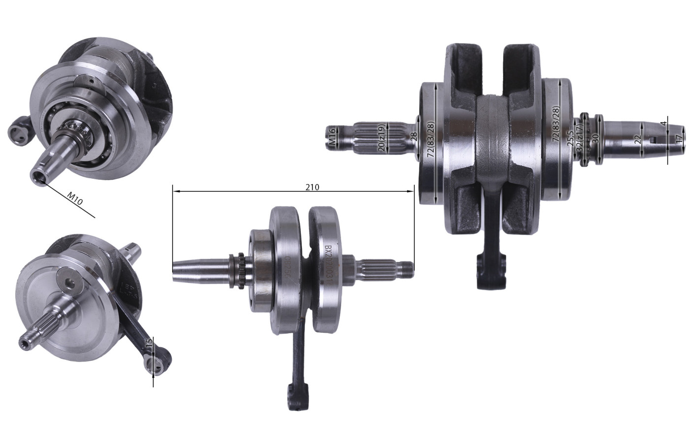 Колінвал CB-250CC YBX