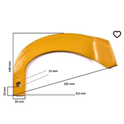 Ніж фрези правий 500gr 140*225 мм - RF
