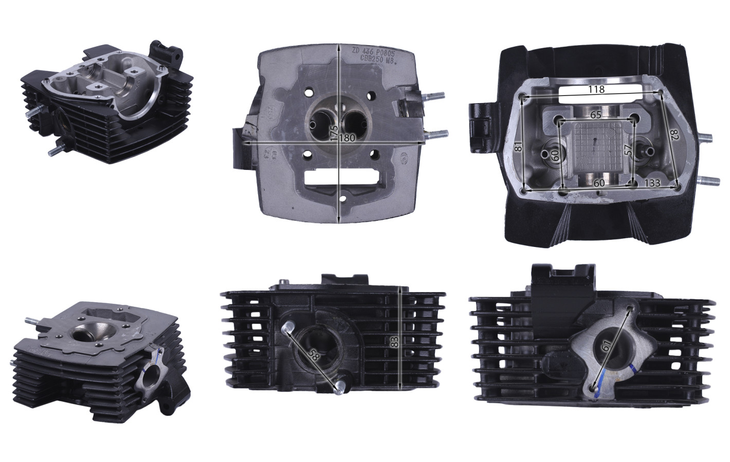 Головка блока CB-250 (с баланс валом) YBX