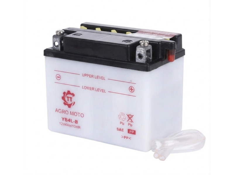 Аккумулятор TT AGRO MOTO YB4L-B 4АH 120х70х92 мм