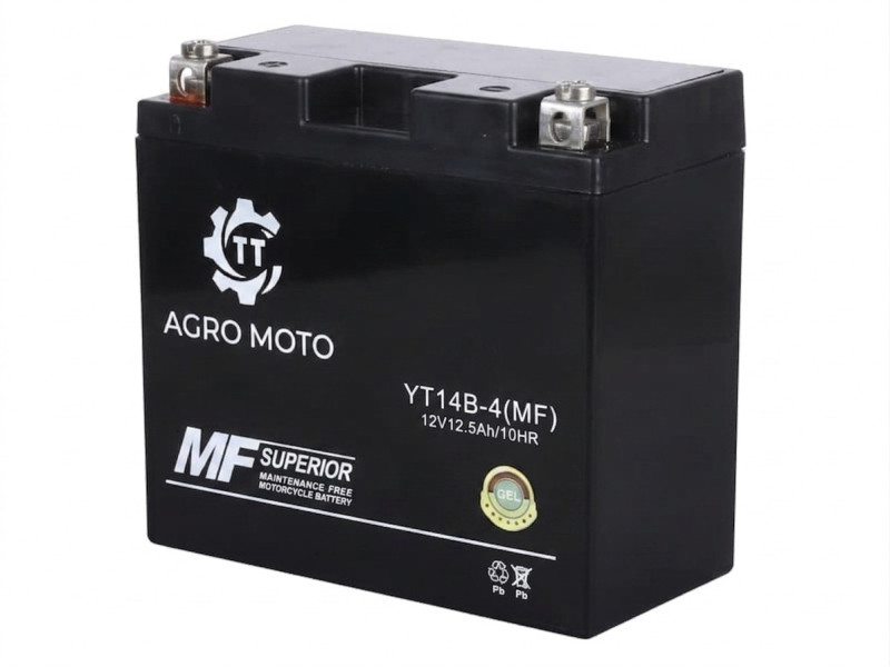 Аккумулятор TT AGRO MOTO YT14B-4(MF) 12.5АH 150х70х145 мм