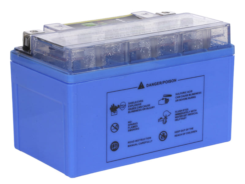 Аккумулятор гелевый TTG YTX7A-BS 7АH, 150х87х94 мм синий, с индикатором