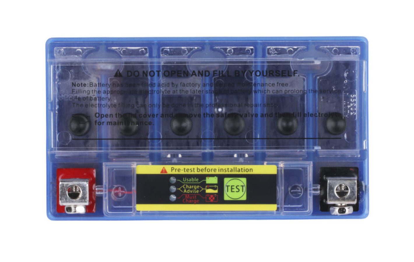 Акумулятор гелевий TTG YTX7A-BS 7АH, 150*87*94 мм синій, з індикатором