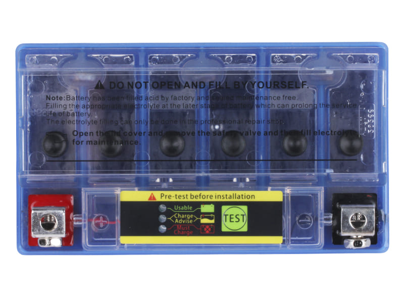 Аккумулятор гелевый TTG YTX7A-BS 7АH, 150х87х94 мм синий, с индикатором