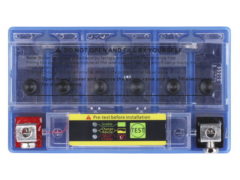 Аккумулятор гелевый TTG YTX9-BS 9АH, 150х87х107 мм синий, с индикатором