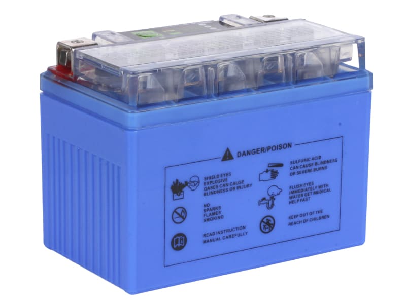 Аккумулятор гелевый TTG YTX4L-BS 4AH, 113х70х85 мм синий, с индикатором