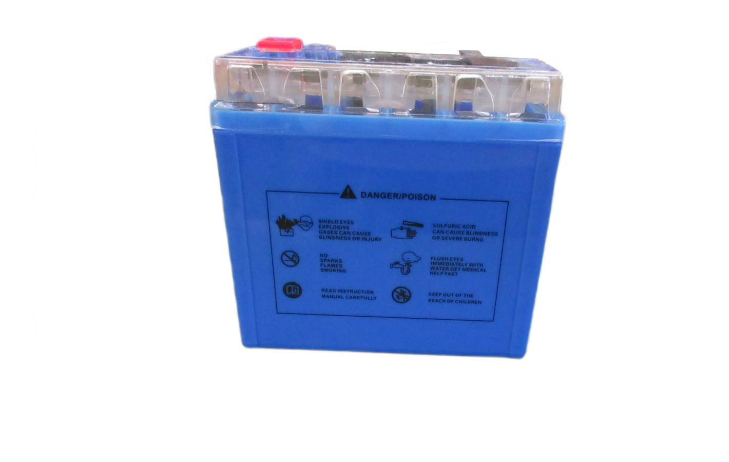 Гелевий акумулятор TTG YTX5L-BS 5АH 113×70×106 мм синій, з індикатором