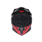 Шолом мотоциклетний кросовий MD-911 VIRTUE, чорний з синім та червоним, size L, з окулярами