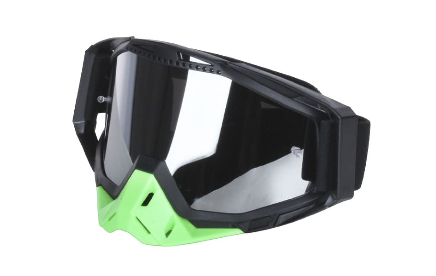 Шолом мотоциклетний кросовий MD-911 VIRTUE, білий з кольоровою графікою, size S, з окулярами