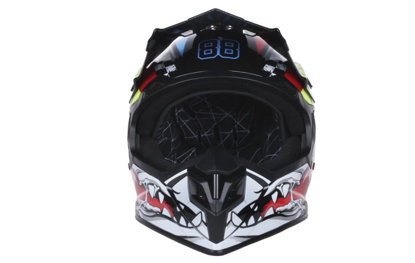 Шолом мотоциклетний кросовий MD-911 VIRTUE, білий з кольоровою графікою, size М, з окулярами