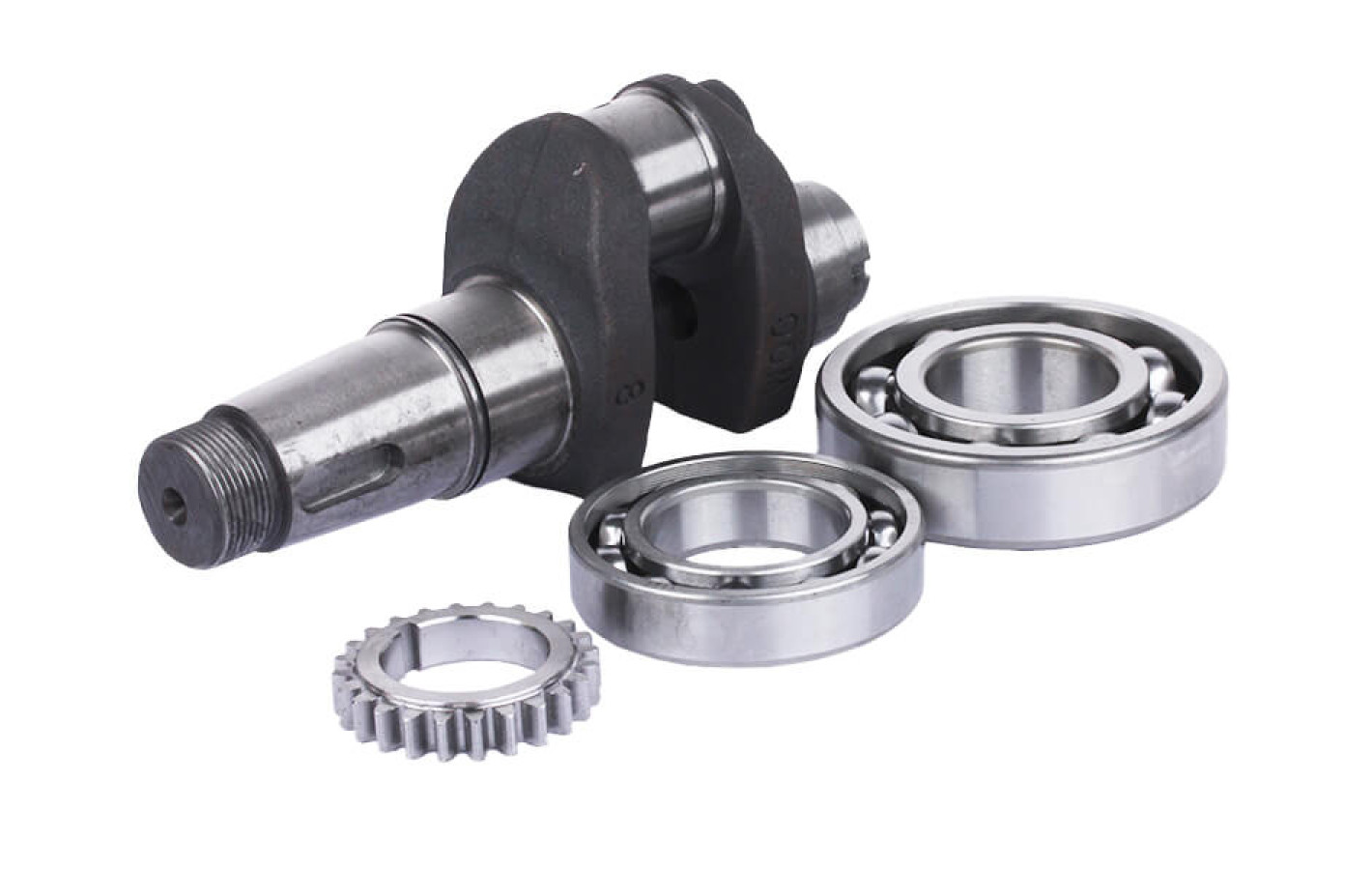 Коленвал в сборе YBX с подшипниками 6310/6210 и шестерней на дизельный двигатель 180N, тип 2