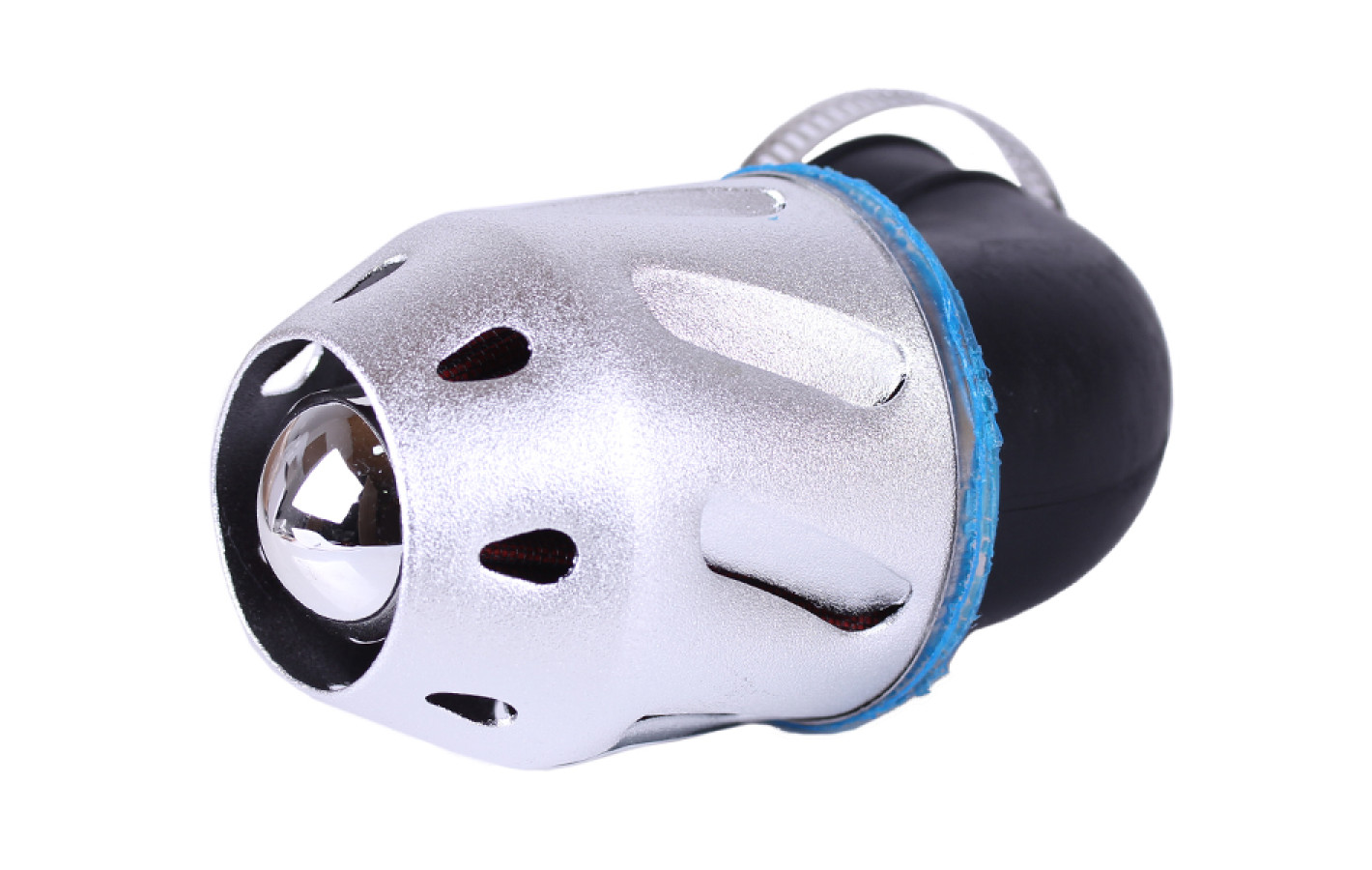 Фильтр нулевой "Пуля" серебро Ø42 мм 90° (125-150сс) - АМ YBX