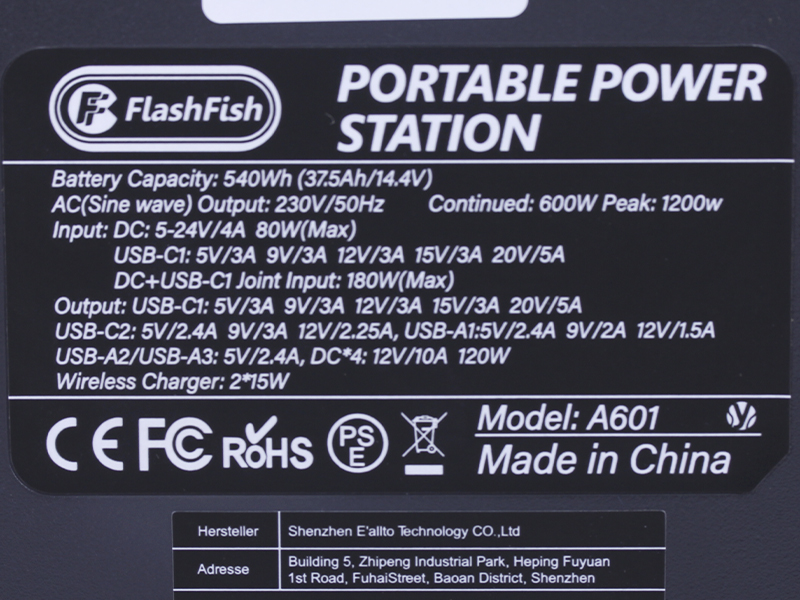 Портативная зарядная станция FlashFish A601 150000mAh 600W