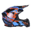 Шолом для мотоцикла, скутера MD-902 VIRTUE (чорний з блакитним та червоним, size L)