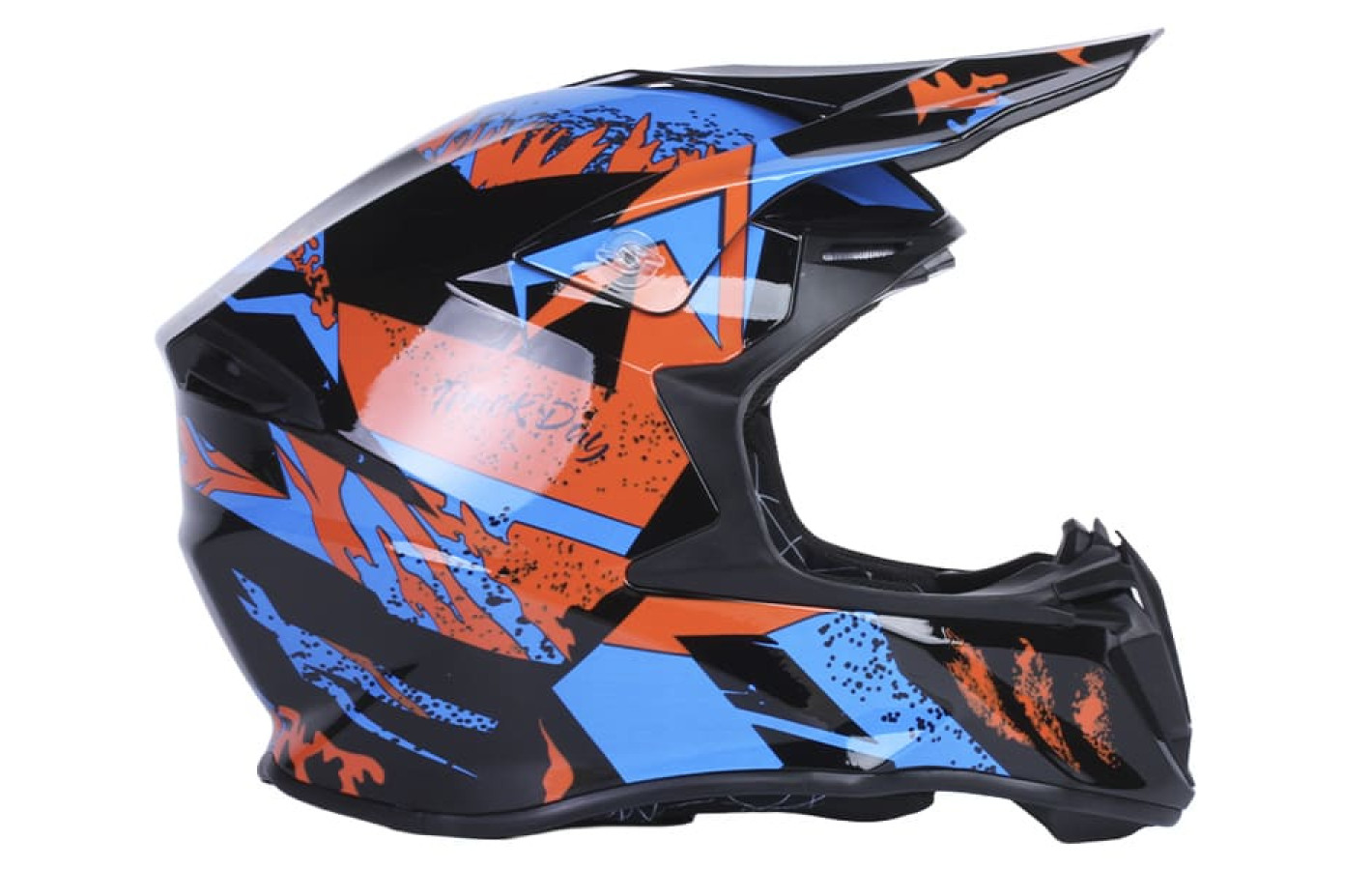 Шолом для мотоцикла, скутера MD-902 VIRTUE (чорний з блакитним та червоним, size L)