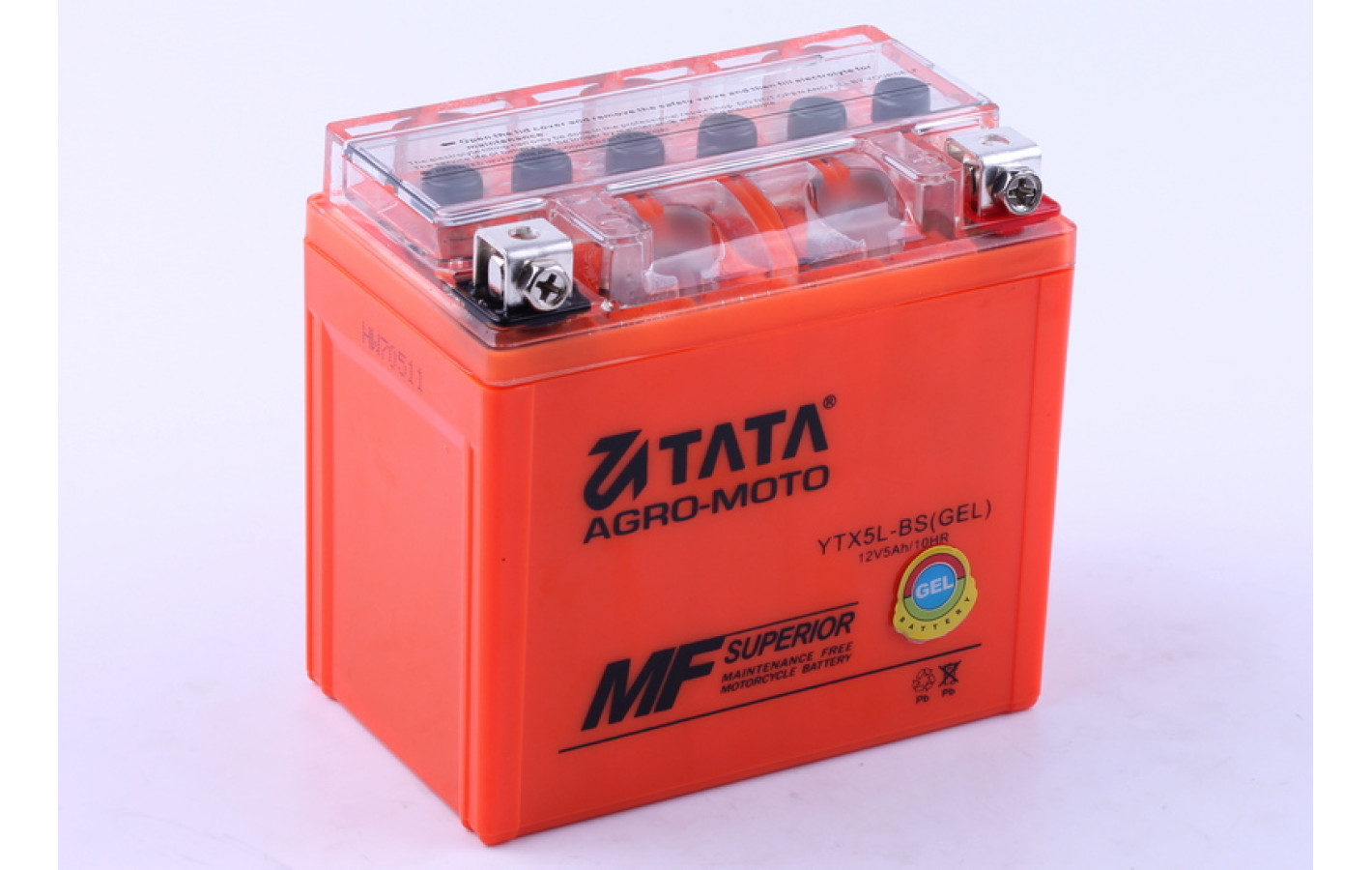 Акумулятор YTX5L-BS OUTDO гелевий 5АH 113*70*106mm помаранчевий