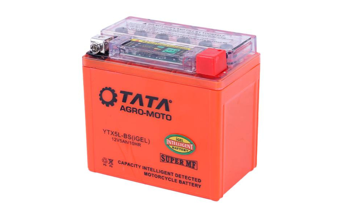 Аккумулятор YTX5L-BS OUTDO гелевый 5АH 113*70*106mm оранжевый (с индикатором)