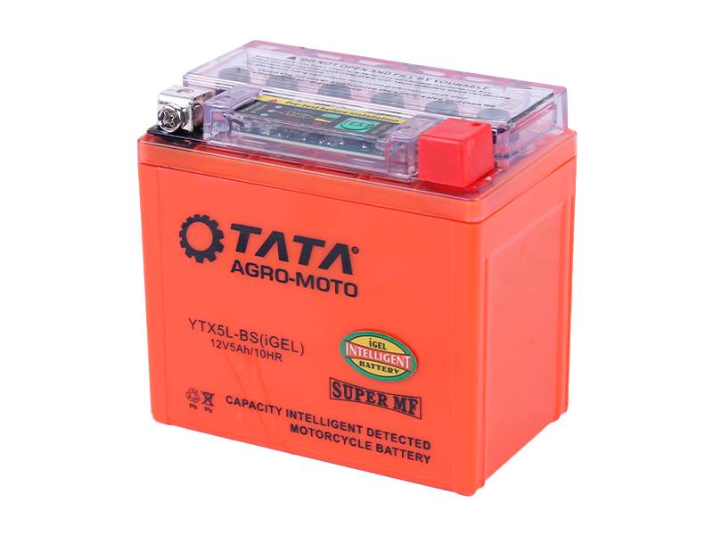 Аккумулятор гелевый TT AGRO MOTO YTX5L-BS 5АH, 113х70х106 мм оранжевый, с индикатором