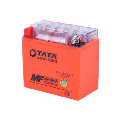 Battery 7АH-12N7-4B OUTDO gel motorcycle 137*77*124mm orange
