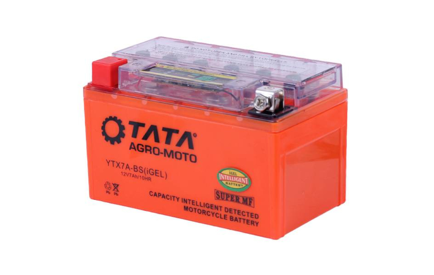 Аккумулятор YTX7A-BS OUTDO гелевый 7АH 150*87*94mm оранжевый (с индикатором)