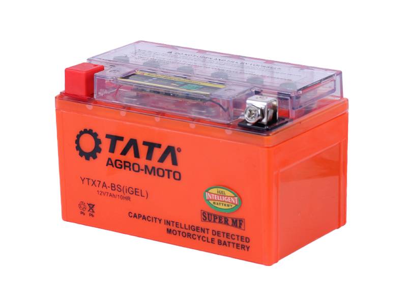 Аккумулятор гелевый TT AGRO MOTO YTX7A-BS 7АH, 150х87х94 мм оранжевый, с индикатором
