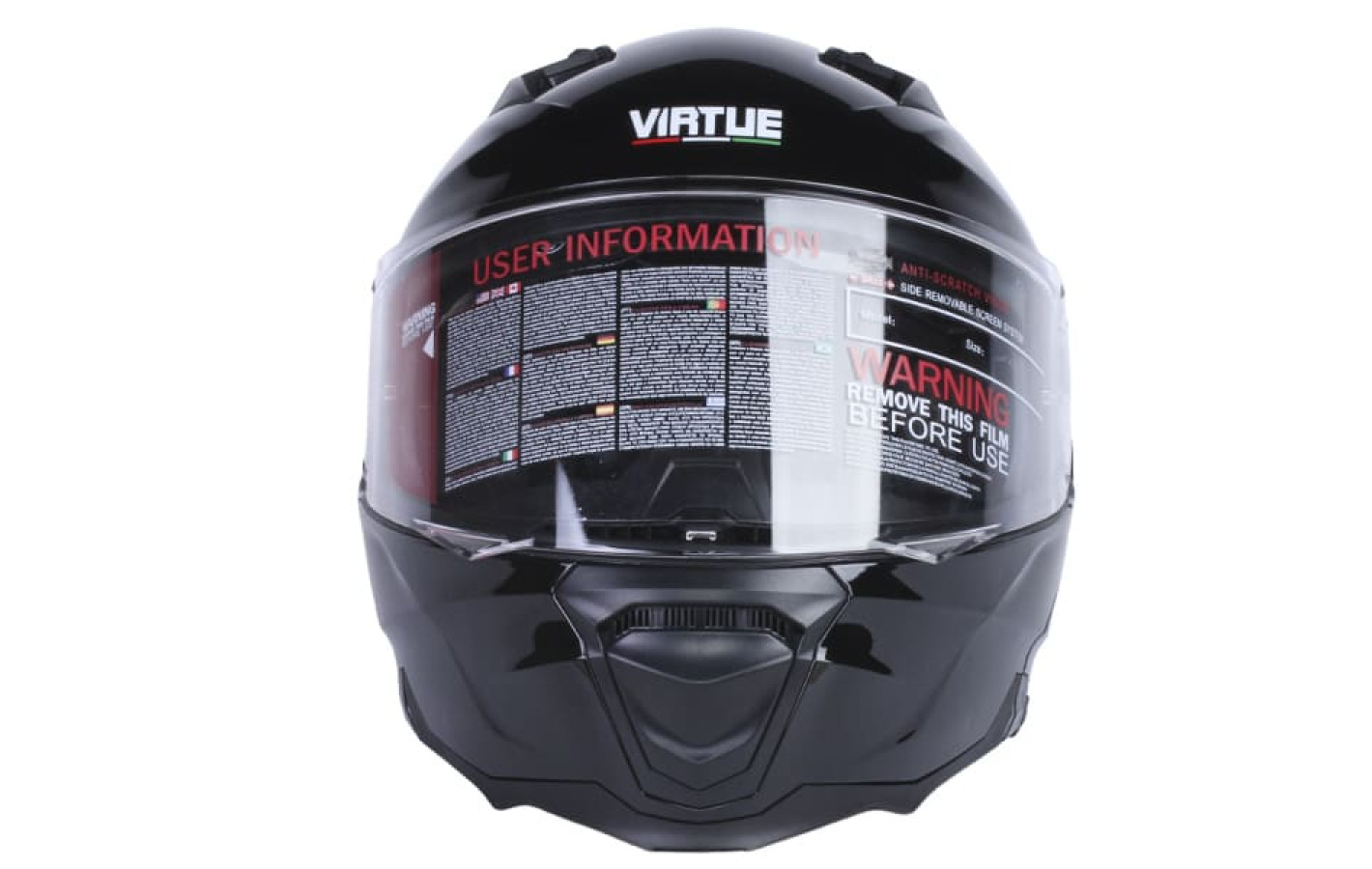 Шолом для мотоцикла, скутера V-80 VIRTUE трансформує (чорний, size M) 
