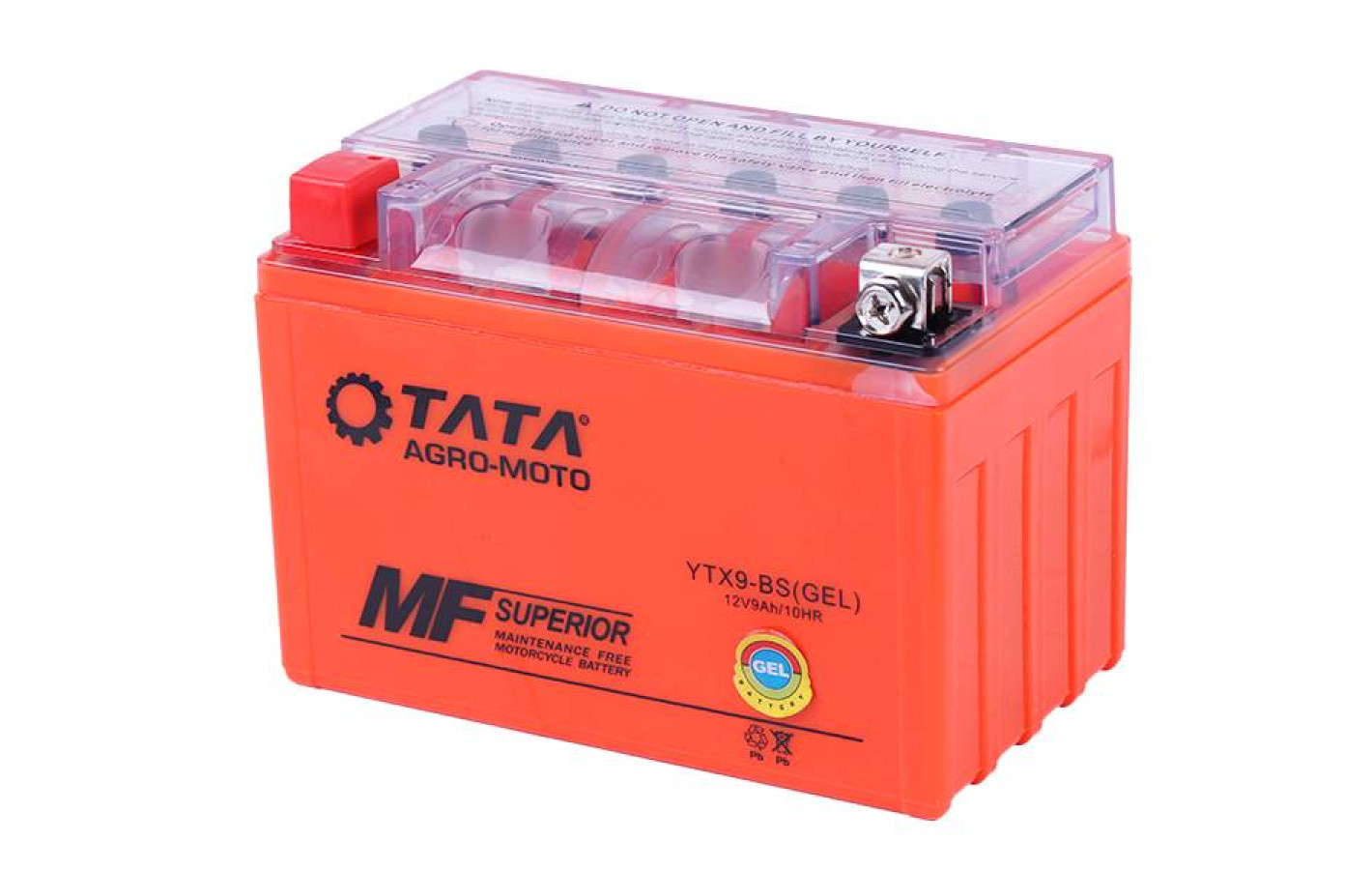 Аккумулятор YTX9-BS OUTDO гелевый 9АH 150*87*107mm оранжевый