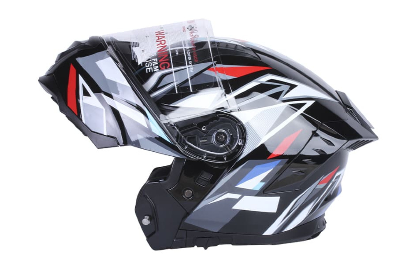 Шолом для мотоцикла, скутера V-80 VIRTUE трансформер (чорний з кольоровою графікою, size M) 