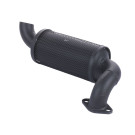 Глушник YBX GZ з коліном на дизельний двигун 195N, під 2 отвори, тип 2