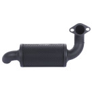 Глушник YBX GZ з коліном на дизельний двигун 195N, під 2 отвори, тип 2