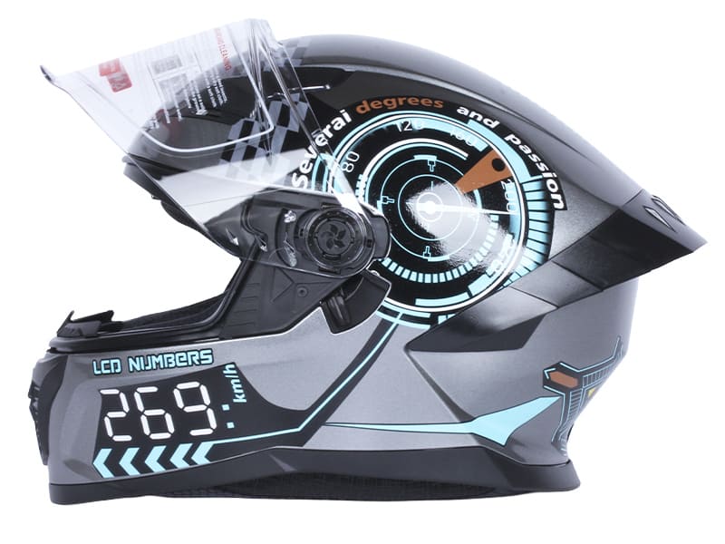 Шолом для мотоцикла, скутера 800 Racing 269 TTG інтеграл (сірий з графікою глянсовий, size L)