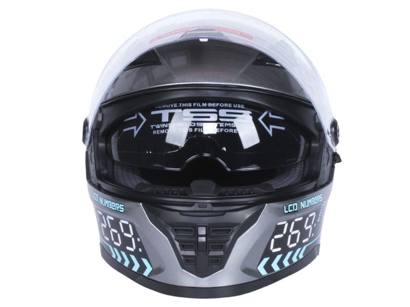 Шолом для мотоцикла, скутера 800 Racing 269 TTG інтеграл (сірий з графікою глянсовий, size L)